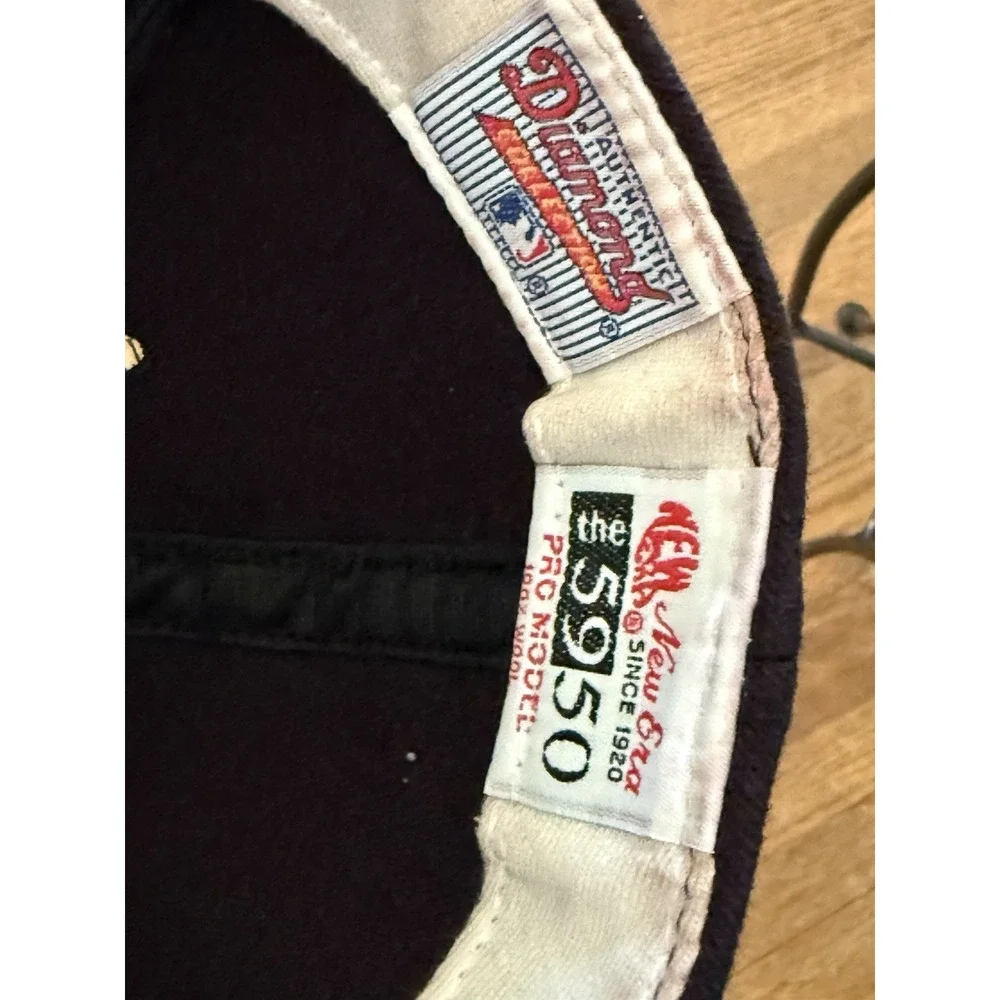 Vintage DETROIT TIGERS NEW ERA Pro Model DIAMOND HAT  Size‎ 7/3/8 - Picture 8 of 9